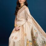 Tussar silk with block print plus hand print saree