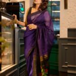 Silk Linen Saree with Blouse piece